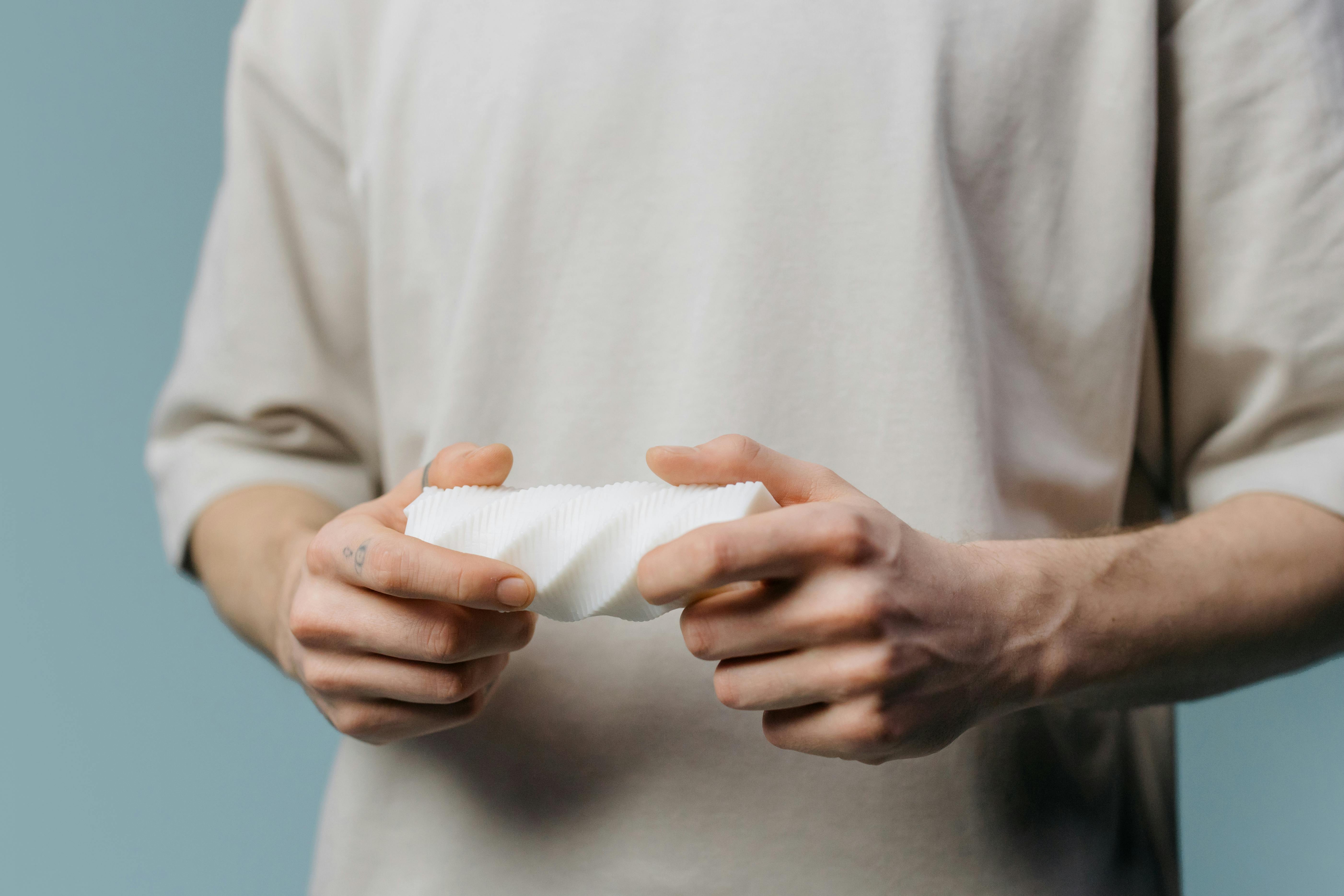 Man holding a toy